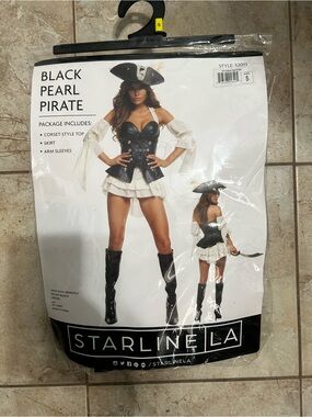 Women’s Starline LA Black & Cream Black Pearl Pirate Costume Halloween